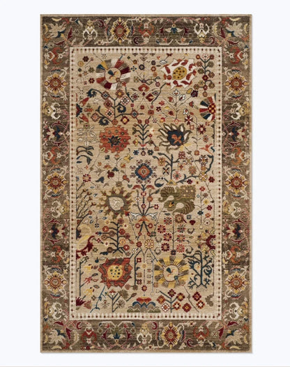 American Retro Style Rugs for Bedroom Large Area Living Room Decoration Anti-slip Carpet Washable Lounge Floor Mat Home Soft Rug