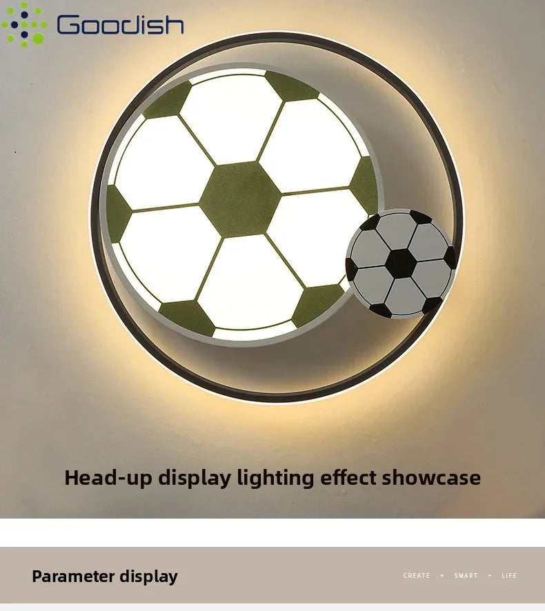 Children Modern Football Ceiling Lights LED Lamp for Boy's Bedroom Kids Study Living Dining Room Art Home Decoration Chandelier