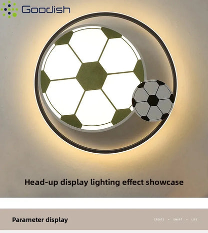 Children Modern Football Ceiling Lights LED Lamp for Boy's Bedroom Kids Study Living Dining Room Art Home Decoration Chandelier