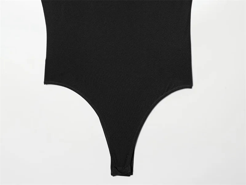 Women's Bodysuit 2026 New Fashion Summer Black Spliced Lace Bodysuit for Women Elegant Chic Personality Spaghetti Strap Bodysuit