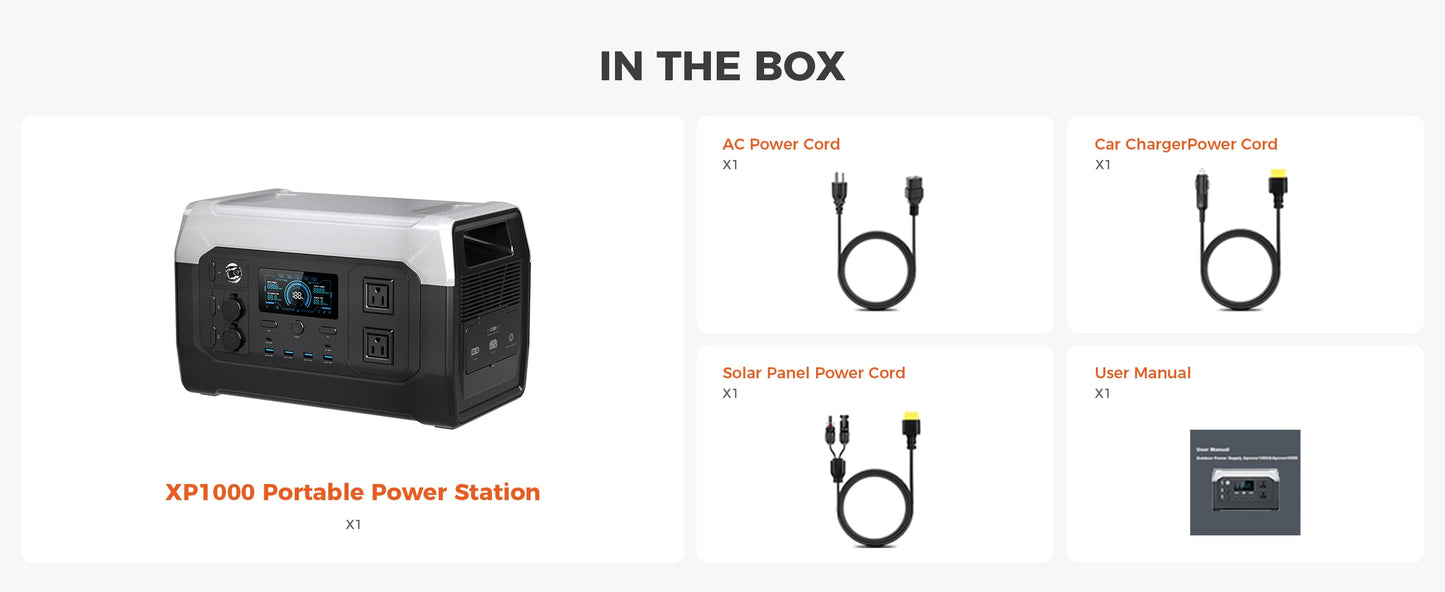 CTOLITY 2400W Power Station With 200W Solar Panel 20.5V USB TYPE-C Portable Power Bank 1024Wh Lifepo4 Battery Charging Station