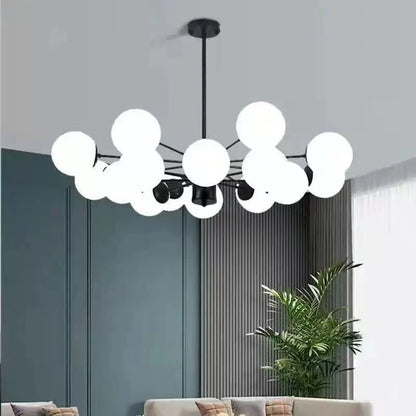 Modern Lustrous Glass Chandelier Ceiling Light Elegant Indoor Lighting for Living Room Dining Room - Luxury Room Decoration