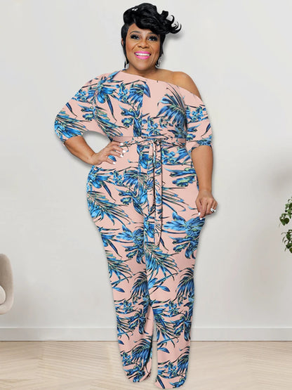 Women Jumpsuit Long Elegant Off Shoulder Sexy Female Jumpsuit Half Sleeve One Piece Plus Size Jumpsuits Wholesale Dropshipping