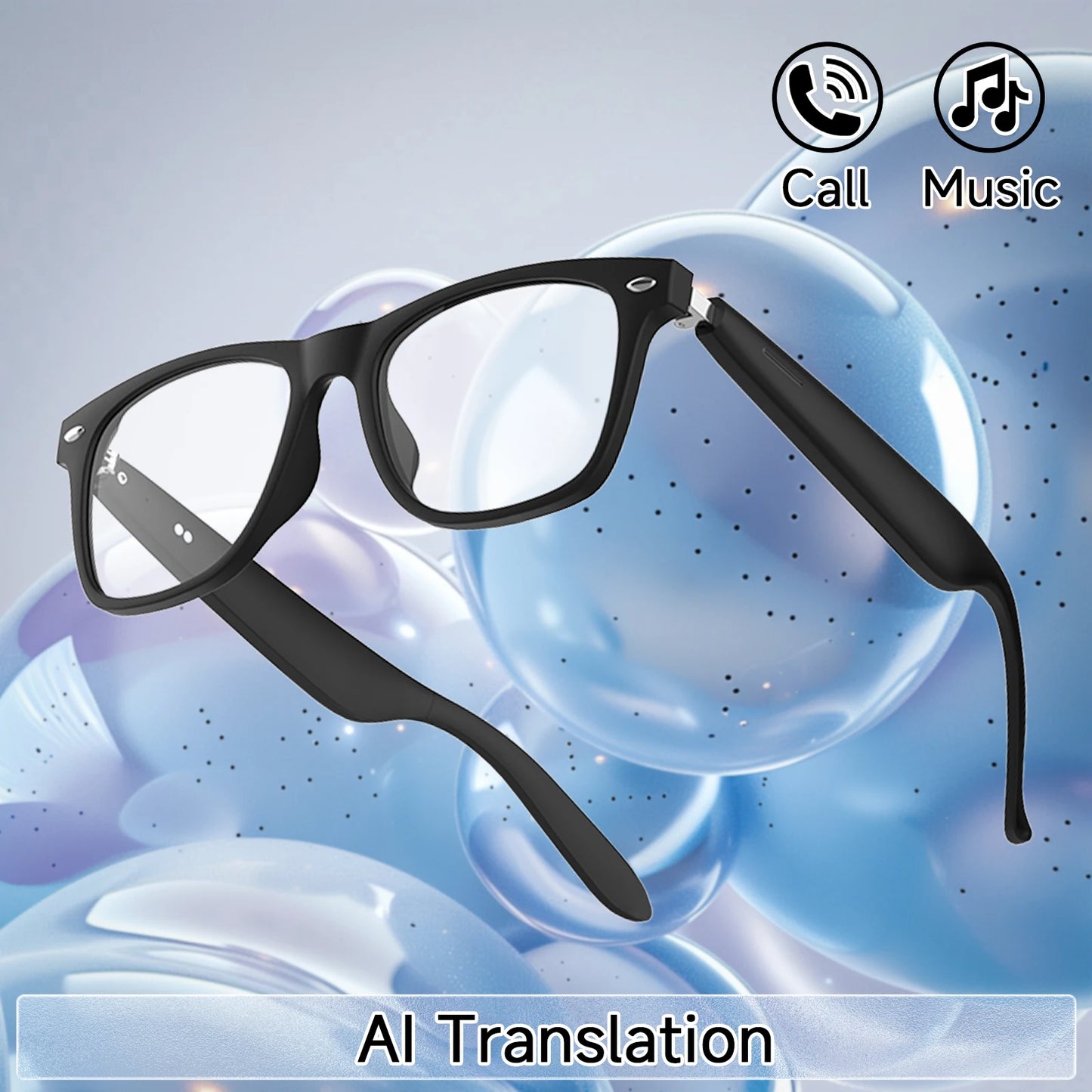 2025 Smart Glasses  AI Translation Camera Control Bluetooth Call Headphones Fashionable Sunglasses Intelligent Men Women Gifts