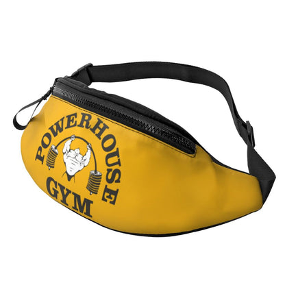 Powerhouse Gym Fanny Bag Custom Bodybuilders Fitness Crossbody Waist Pack Men Women Cycling Camping Phone Money Pouch