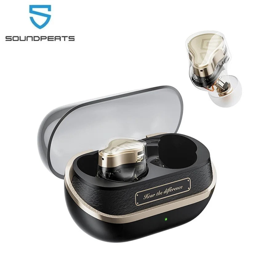 SoundPEATS H3 Wireless Bluetooth Earbuds Hybrid 3 Driver HiFi 55dB Adaptive ANC Headphones with LDAC AptX Lossless Hi-Res Audio