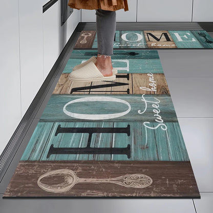 Kitchen Floor Mats Entrance Doormat Hallway Rug Bedroom Living Room Flannel Carpet Memory Foam Rugs Bedroom Decoration
