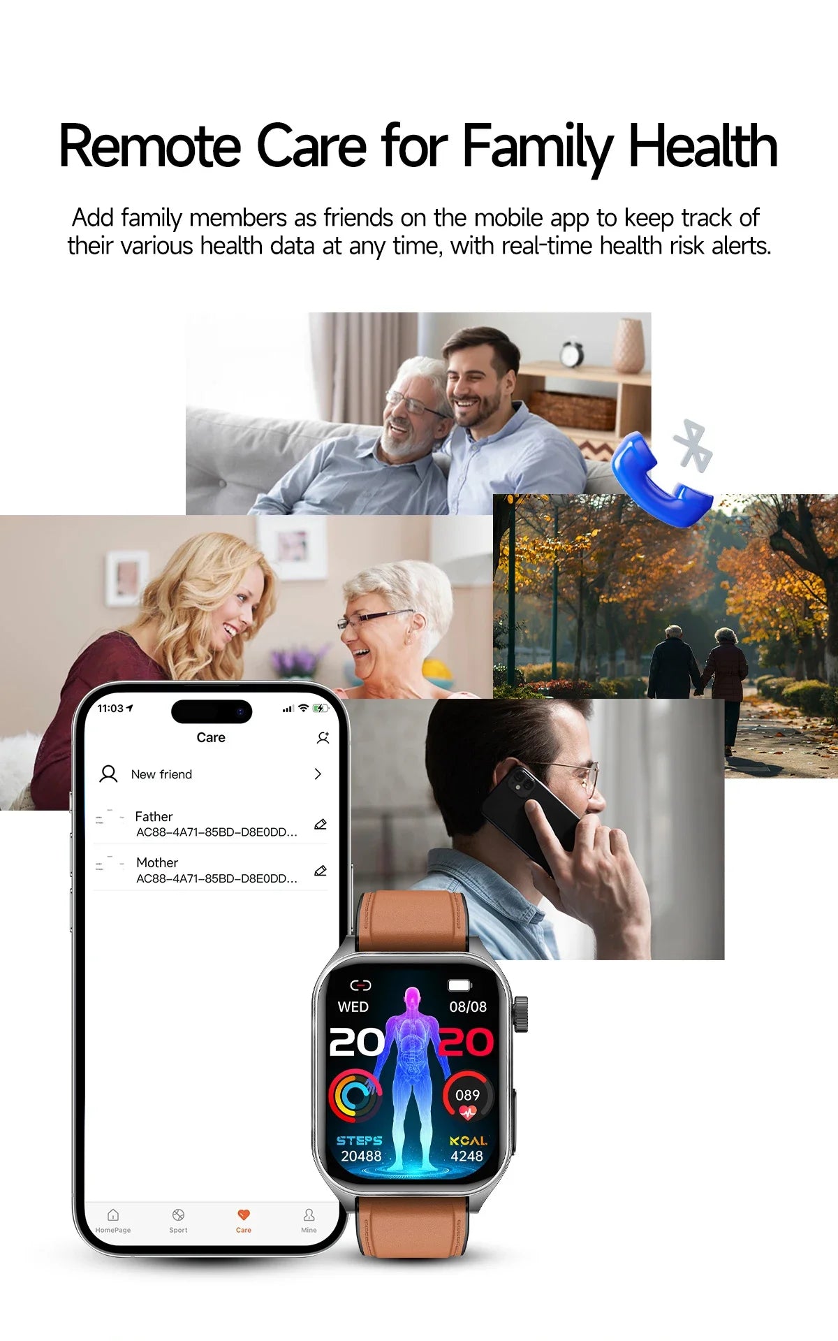 2026 New Health Smart Watch Laser Therapy Reduce Three Highs Blood Oxygen Pressure Uric Acid Blood Lipid ECG Smartwatch For Man