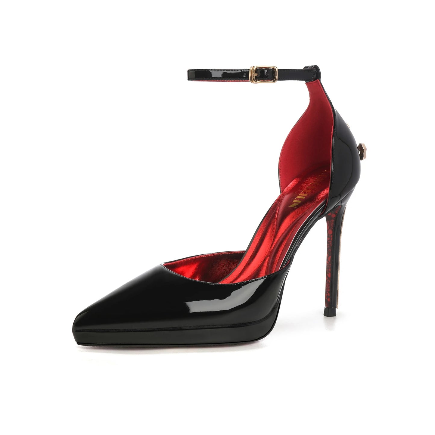 Luxury Stiletto Women's Sandals with Fashion Metal Decoration Pointed Toe Casual Pumps Heels Elegant Womens Shoes Sandalias Muje