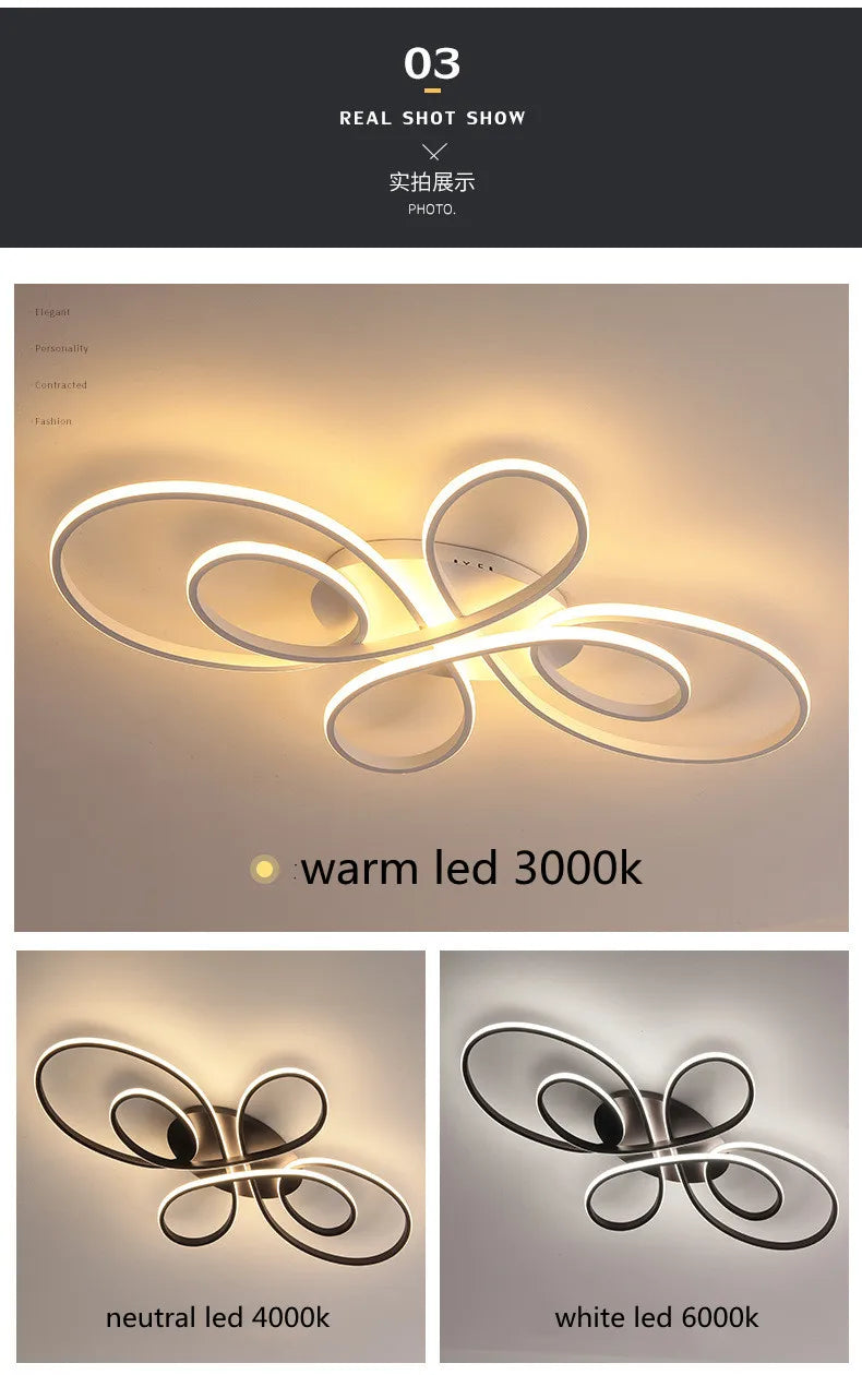 Low Floor Living Room Ceiling Lights Remote Control Modern LED Surface Mounted Light Fixture Dining Room led Ceiling Lamps Dimme