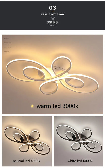 Low Floor Living Room Ceiling Lights Remote Control Modern LED Surface Mounted Light Fixture Dining Room led Ceiling Lamps Dimme