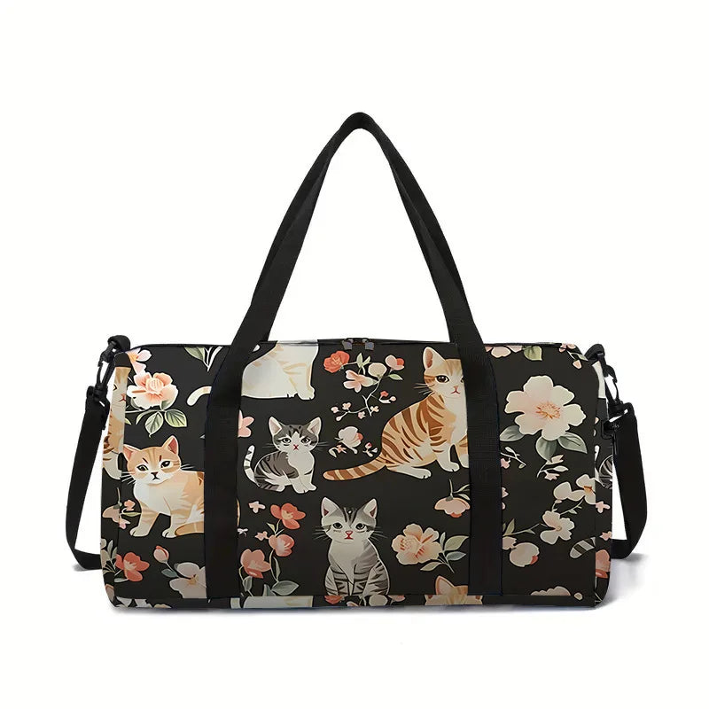 animal horse panda cat dog 3D Printed Large Capacity Travel Bags Barrel Shape Crossbody Bag Outdoor Sports Bags Gym Yoga Bag
