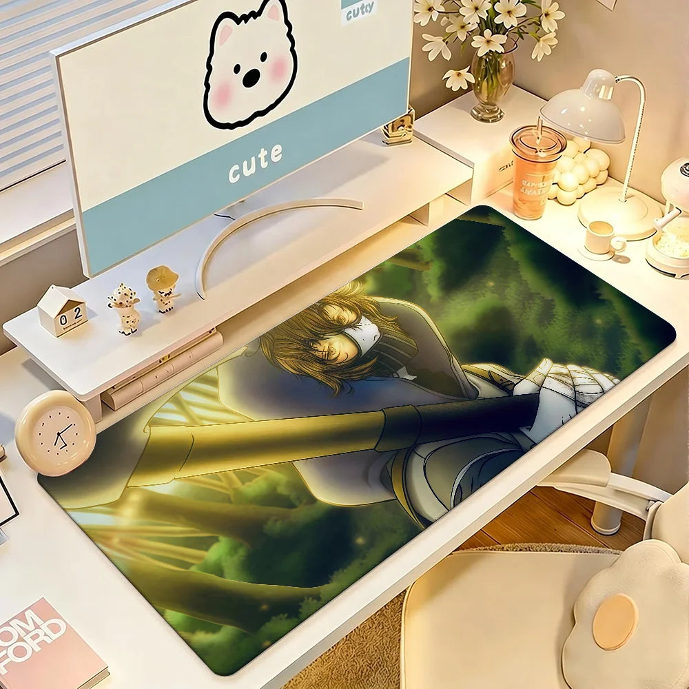 Creepypasta T-Ticci Toby Mouse Pad Anti Slip Rubber Edge Locked Thickened Laptop Gaming Desk Mat