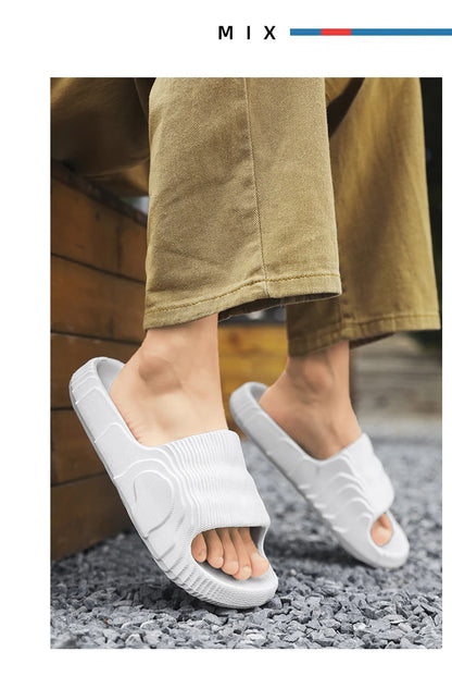 Summer Lightweight Beach Slides For Men Women Non Slip Soft Sole Solid Color Casual Sandals Couple Outdoor Slippers