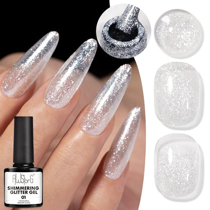 AWStorG 7.5ml Starlit Chameleon Cat Magnetic Gel Nail Polish Double Colors Semi Permanent UV Gel Varnish Need Black Base