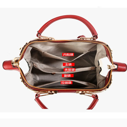 New Woman shoulder bag Large capacity Handbag for Women Crossbody bag Lychee pattern Portable bucket bag ladies messenger bags