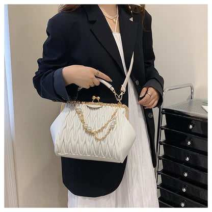 New Summer Women's Shoulder Bag Thick chain Handbag Sense of luxury Ladies Clouds Crossbody Messenger Bags Designer PU Women Bag