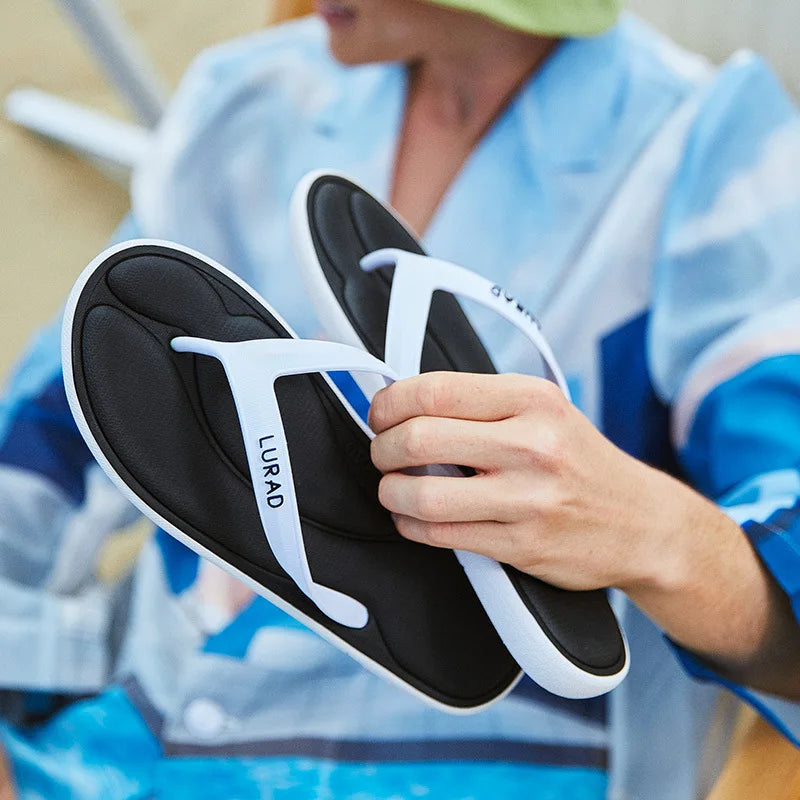 3D Memory Sponge PU Massage Men's Flip Flops Summer Antiskid Outdoor Sandal Clip Casual Beach House Rubber Soft Women Slippers
