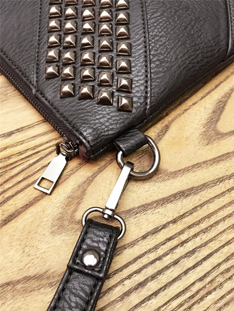 Envelope Clutch Bag for Women Luxury Design Handbags Fashion Rivet Party Evening Clutches For Ladies Shoulder Bag A4 Briefcase