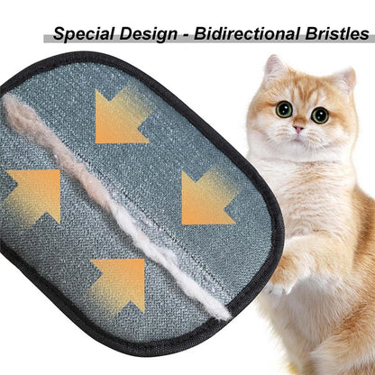 Pet Hair Removal Glove Upgraded Electrostatic Grooming Glove for Cat Dog Reusable Static Fur Remover Glove for Furniture Ca