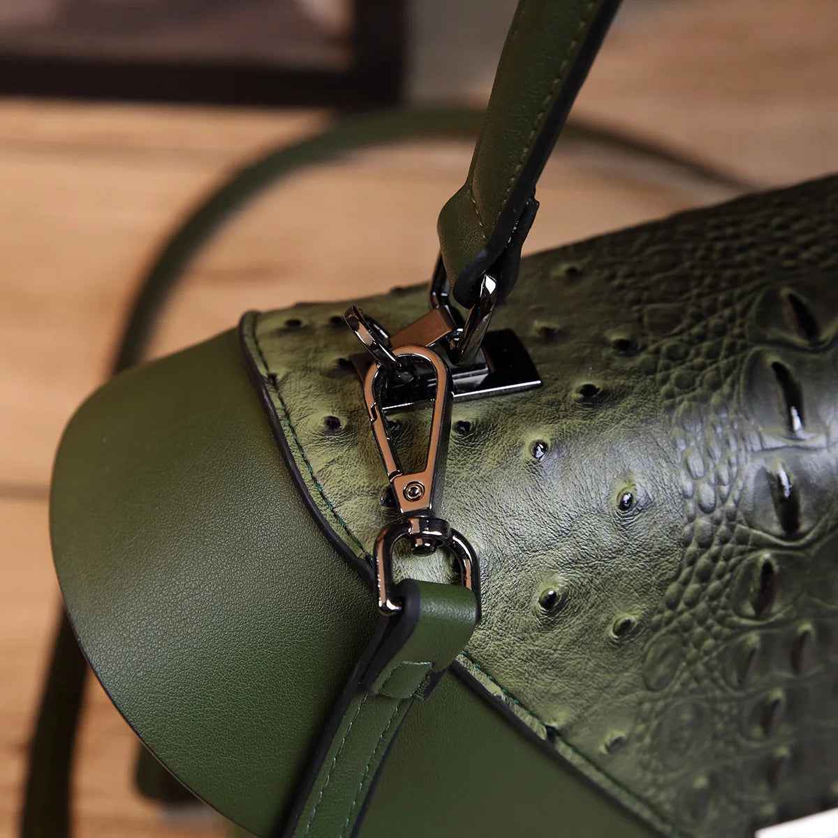 Luxury Designer Brand New Cowhide High Quality Crocodile Print Handbag Women's Fashion Single Shoulder Crossbody Bag Hot Sale