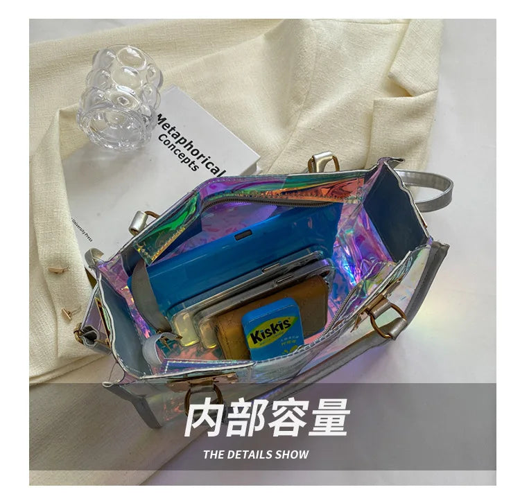 Fashionable Plastic Dazzling Colors Casual Crossbody Bags for Women Ladies Luxury Designer Tote Handbags Travel Shoulder Bag Sac