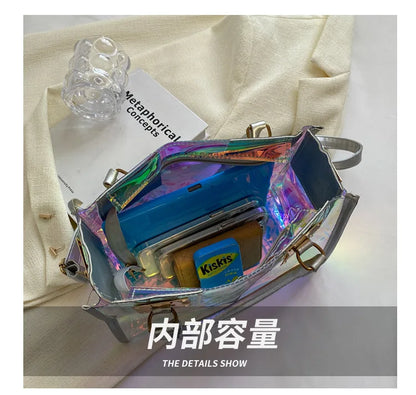 Fashionable Plastic Dazzling Colors Casual Crossbody Bags for Women Ladies Luxury Designer Tote Handbags Travel Shoulder Bag Sac