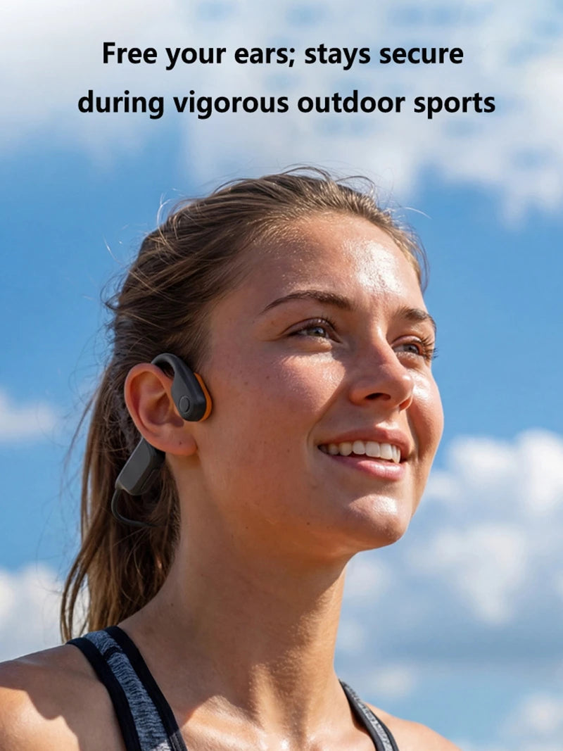 Lenovo Bone Conduction Bluetooth Noise Reduction Waterproof Earphones Open Type Ultra Long Endurance Card Insertion Run Swimming