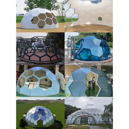 Custom windproof and snow-proof winter house, luxury geodesic glass, computer igloo, dome tent house