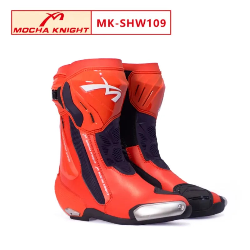Moto Protective Boot Waterproof Enduro Motorcyclist Shoes Anti-slip Motocross Rally High Top Boot Interior and Outer Shoes