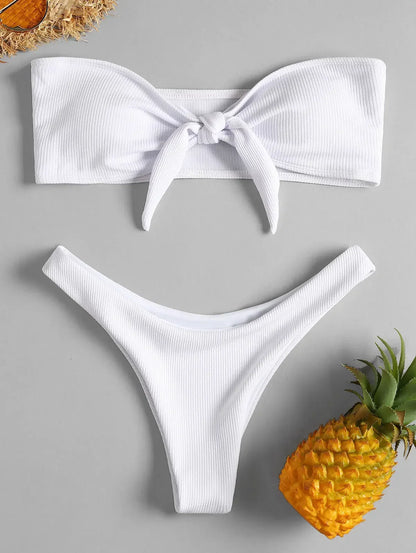 Sexy Bikini Bottoms Women's 2025 Swimsuit Low Waisted Bottom Solid Color Swimwear Thong Beachwear Brazilian Bathing Suit Summer