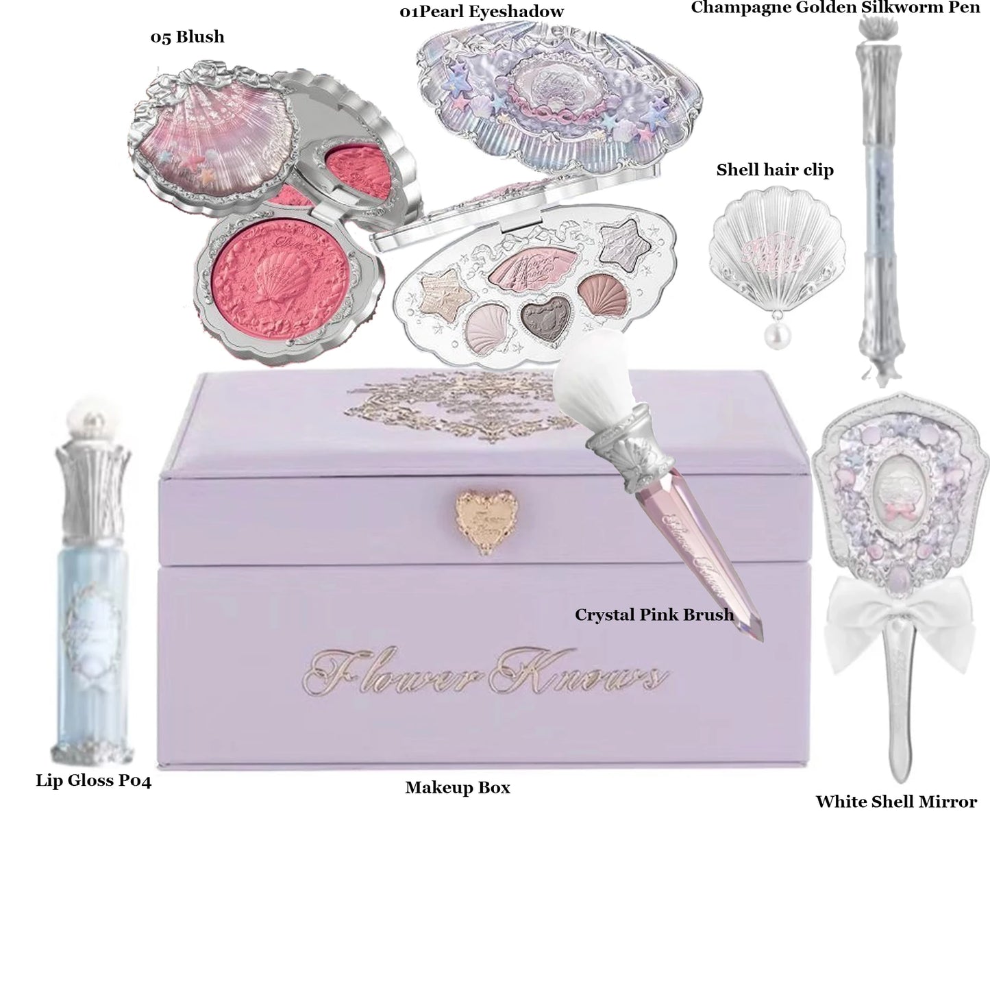 Flower Know Strawberry Rococo All-In One Gift Set Makeup Kit Full Professional Garden Mirror Blush Powder Lip Cream Flowerknows