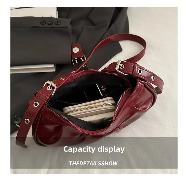 England Style Bags For Women Luxury Designer Handbags And Purses New In Polyester Vintage Rivet Small Underarm Shoulder Bag