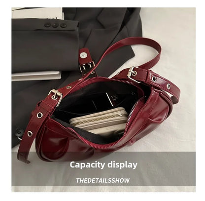 England Style Bags For Women Luxury Designer Handbags And Purses New In Polyester Vintage Rivet Small Underarm Shoulder Bag