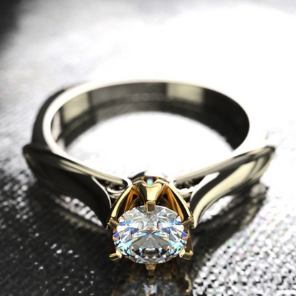 Pure 18K Gold Moissanite Ring for Women with Gemstones Couples Wedding Engagement Jewelry Valentine's Day Anniversary Gift