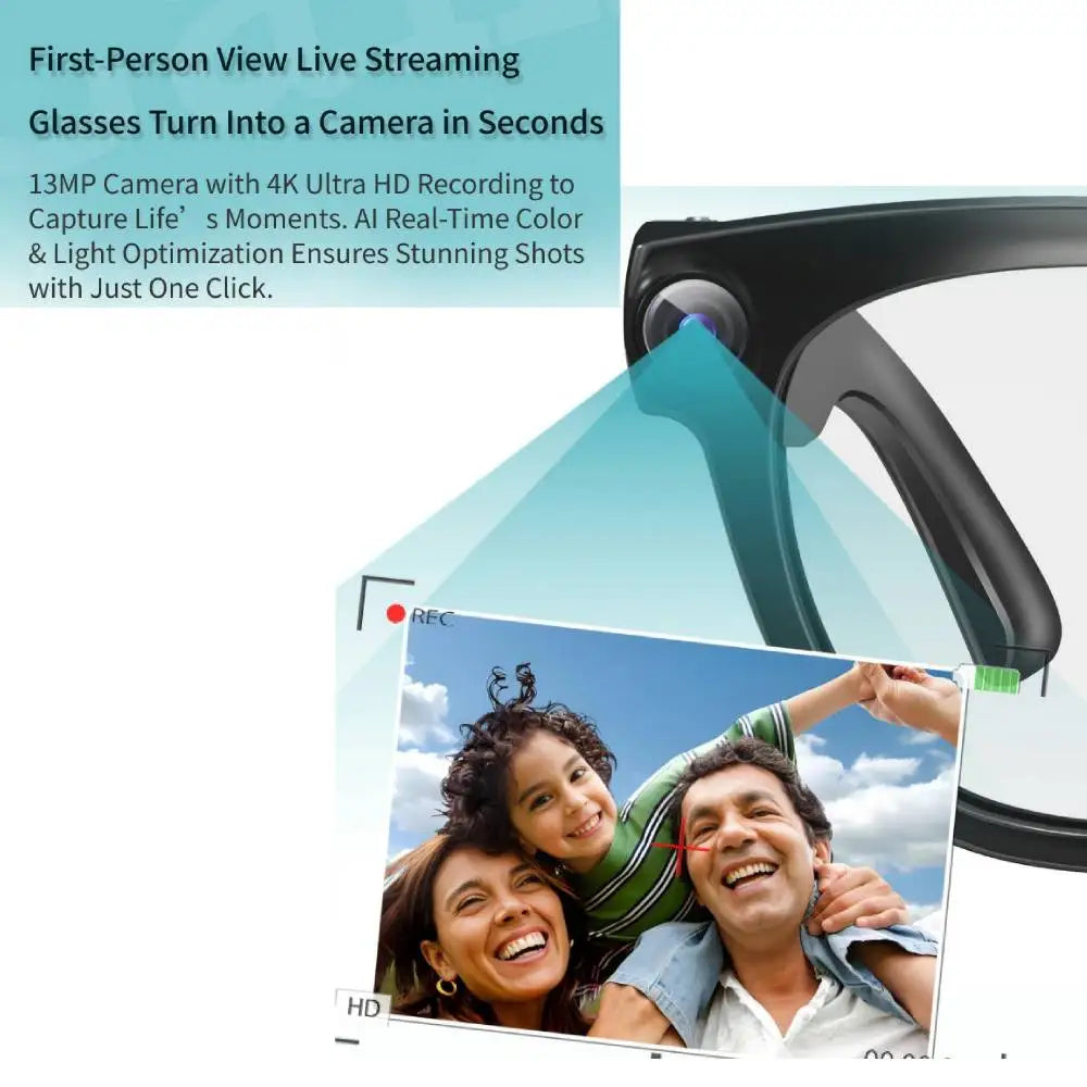 Smart AI Glasses HD Photo Video OpenAI Record Translation Photochromic Lenses Bluetooth Call Music Multifunction Glasses
