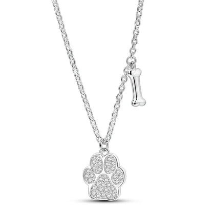 Luxury Necklace 925 Silver Original Sterling Zircon Dragonfly Butterfly Firefly Star Moon Chain Link For Women Wedding Jewelry