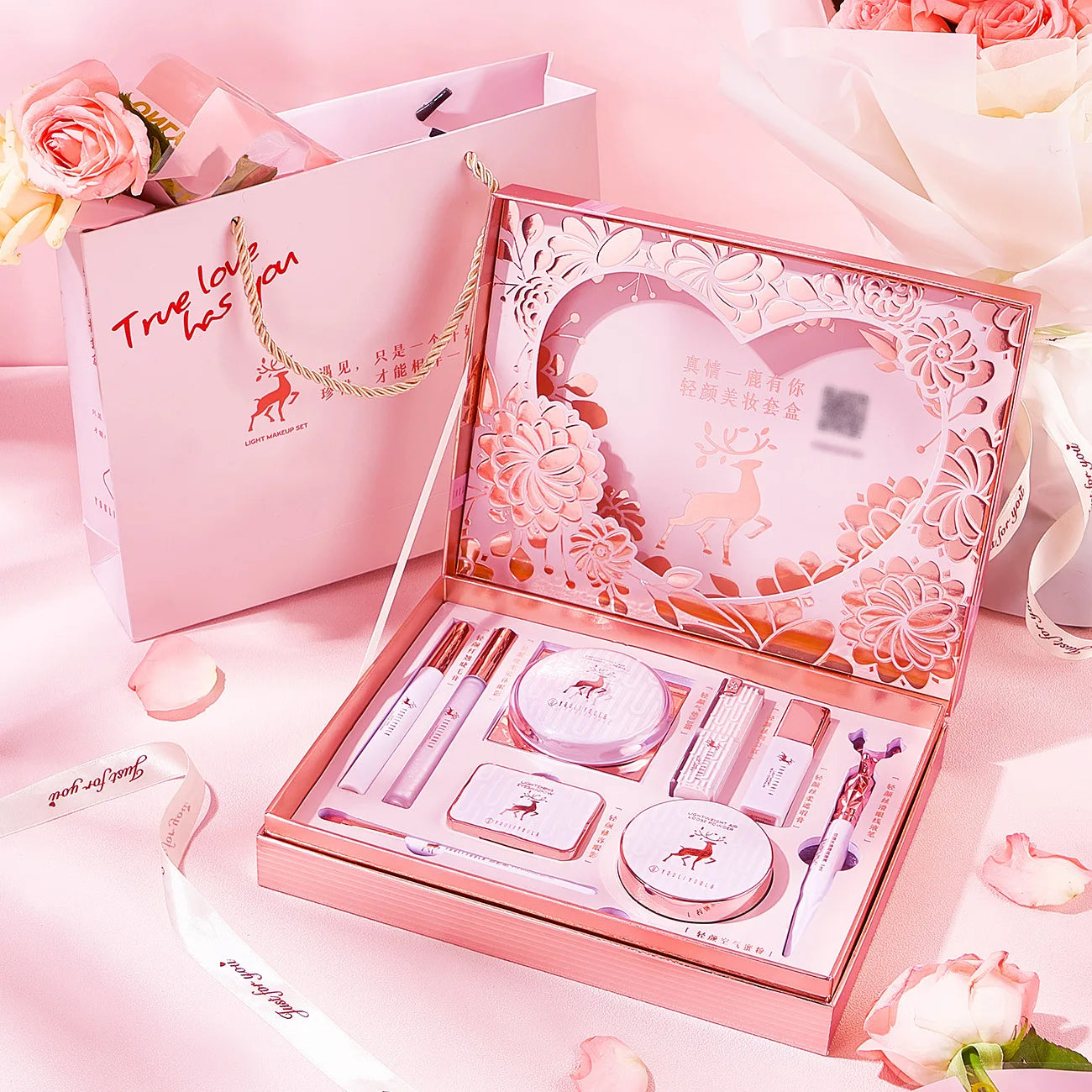 Makeup kit full professional Concealer Cushion BB Cream Lipstick Birthday Valentine's Day Gift Box Kit 10pcs