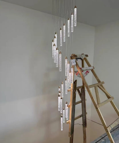 Modern Ceiling Chandelier Luxury Staircase Crystal Chandeliers Duplex Attic Villa Living Room Pendant Lights Home Decor Lighting