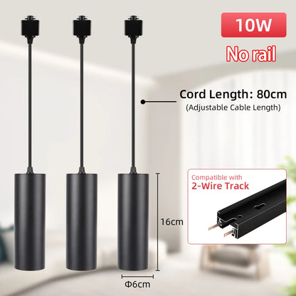 LED Track Pendant Lights 110-265V Chandelier Kitchen Led Ceiling Spotlight Dining Room Hanging Lamps For Living Room Home Decor