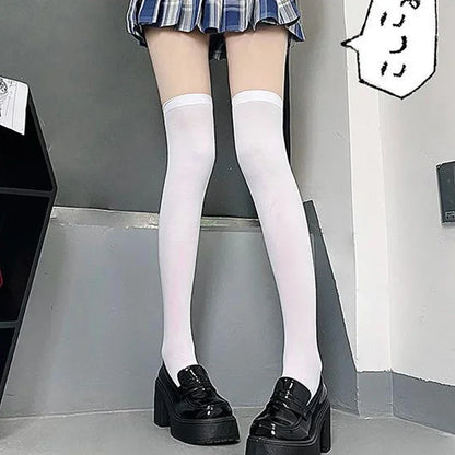 1/2pairs Sweet Over Knee Long Socks Women Girs Sexy Nylon Calf Socks Thigh High Stockings Legging JK Lolita Cosplay Tights