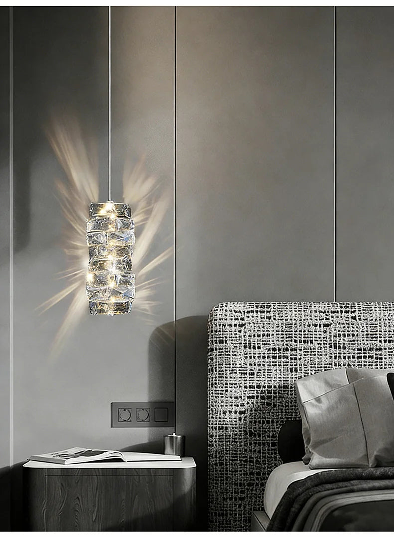 Luxury K9 Crystal Chandelier Dimmable Ceiling LED Pendant Lights Home Living Room Bedroom Indoor Atmosphere Decorative Lighting