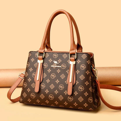Luxury Women Handbag Fashion Print Large Capacity Shoulder Crossbody Bag Leisure Designer Soft Leather Ladies Purses and Handbag