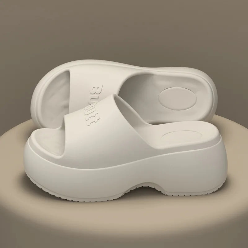 EVA Platform Slippers Women Wedges Fashion Luxury Designer Shoes Summer Sandals High Heels Indoor Outdoor Beach Elegant Footwear