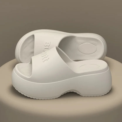 EVA Platform Slippers Women Wedges Fashion Luxury Designer Shoes Summer Sandals High Heels Indoor Outdoor Beach Elegant Footwear