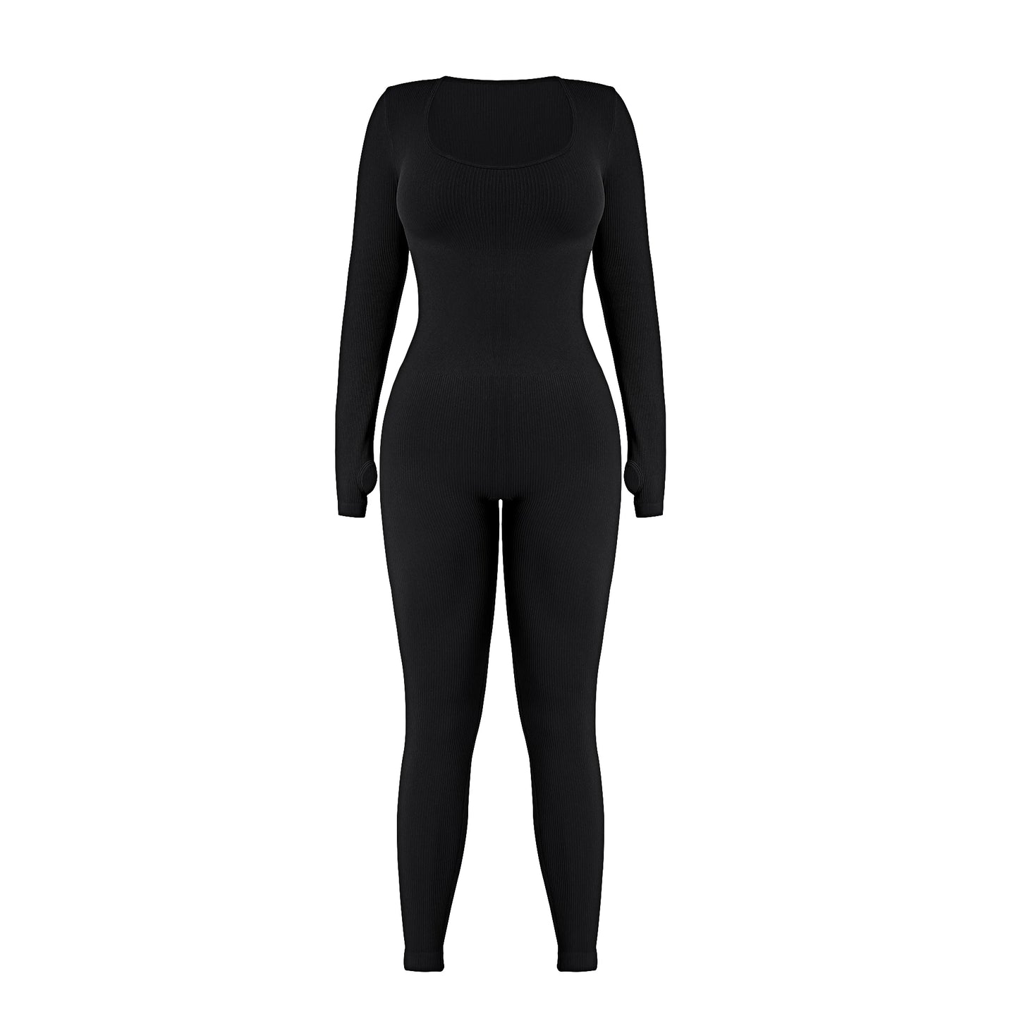 Women Autumn Winter Long Sleeve Jumpsuits Bodycon Slim Fit Streetwear Overall One Piece Bodysuits Outfit Yoga Jumpsuit Women