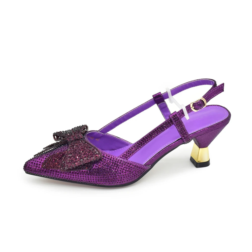 New Arrival Matching Shoes and Bag for Women for Weddings Shoe and Bag Set for Nigeria Party Italy Luxury Designer Shoes Women