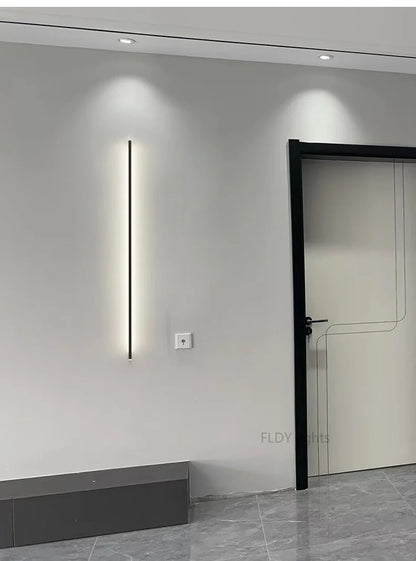 Modern Minimalist Long Wall Lamp LED Wall Mounted Light Indoor Living Room Bedroom Background Lamp Home Decora Fixtures 110/220V