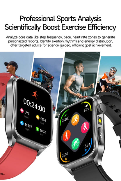 2026 New 650nm Laser Medical Grade Health Smartwatch Men ECG Blood Pressure Lipid Bluetooth Call Smart Watch For Android IOS