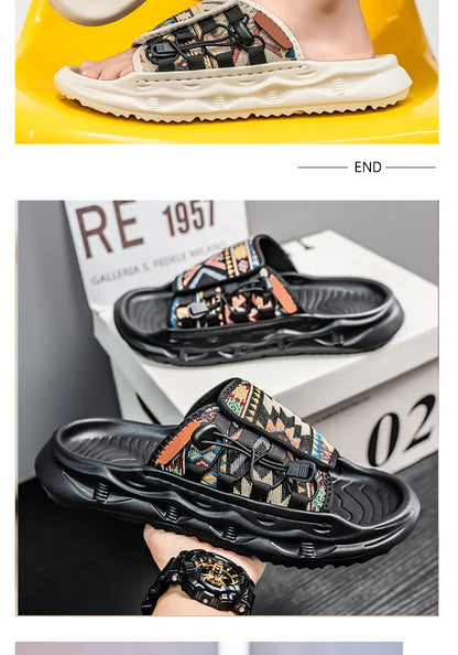 Summer Slippers Mens Shoes Casual Beach Sandals Outdoor Slides Walking Comfort Luxury Designer Lightweight Fashion Home Slippers